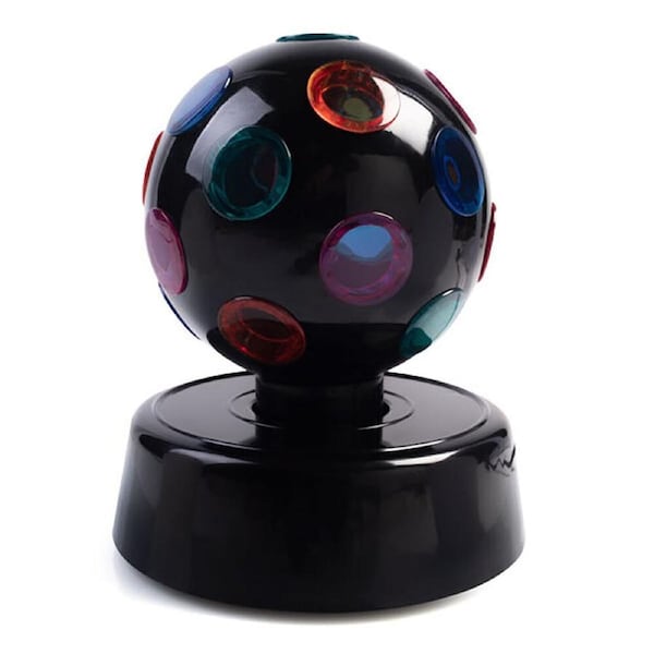 MDI Disco Ball Rotating LED Multicolour Party Light Room Decor 13.5cm Black