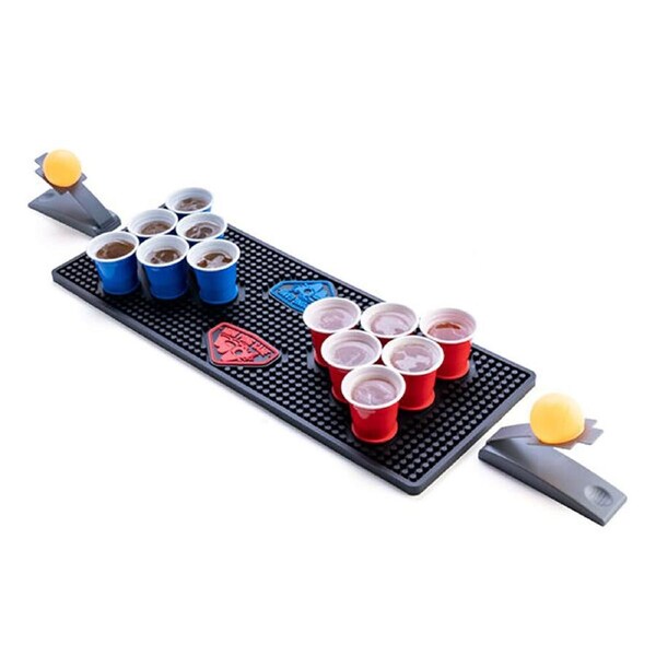 MDI Bar Mat Tabletop Portable Mini Beer Pong Drinking Party Game 47x17.5cm