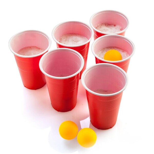 MDI Beer Pong 24 Cups/Ping Pong Balls Set Tabletop Fun Party Drinking Game