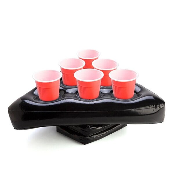 MDI Wearable Beer Pong Balancing Cup Hat Novelty Drinking Game 12x18cm Black