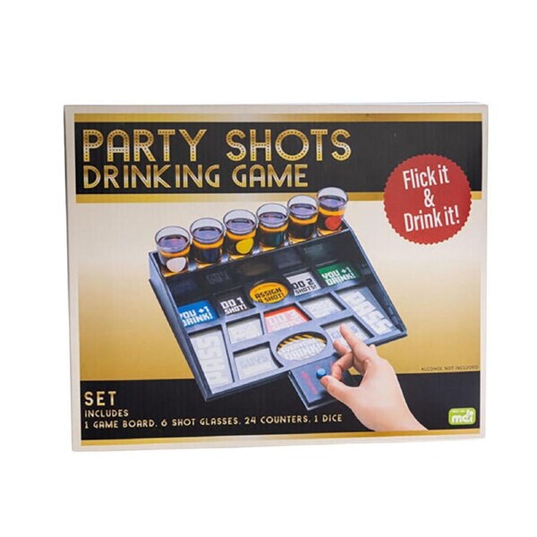 MDI Party Shots w/ Shot Glasses Tabletop Fun Drinking Board Game 28x23cm