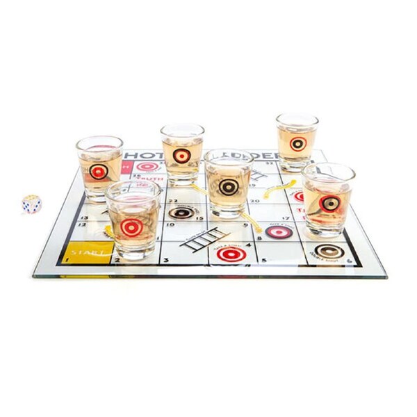 MDI Shots & Ladders w/ Shot Glasses Fun Drinking Party Board Game 33x33cm