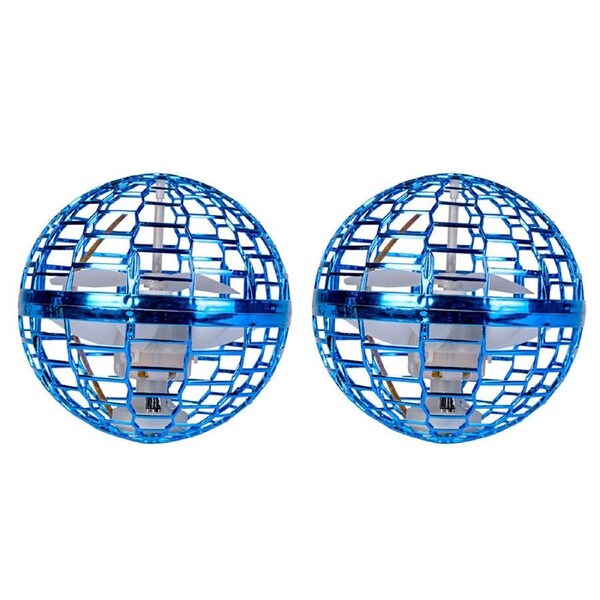 2PK MDI Flying Orb LED Hand-Controlled Hover Ball Toy Rechargeable 9.5cm 6y+
