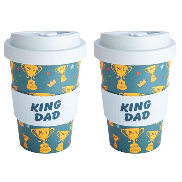 2PK Eco-To-Go Bamboo 470ml Travel Coffee Cup/Tumbler 6.5x14.5cm Dad