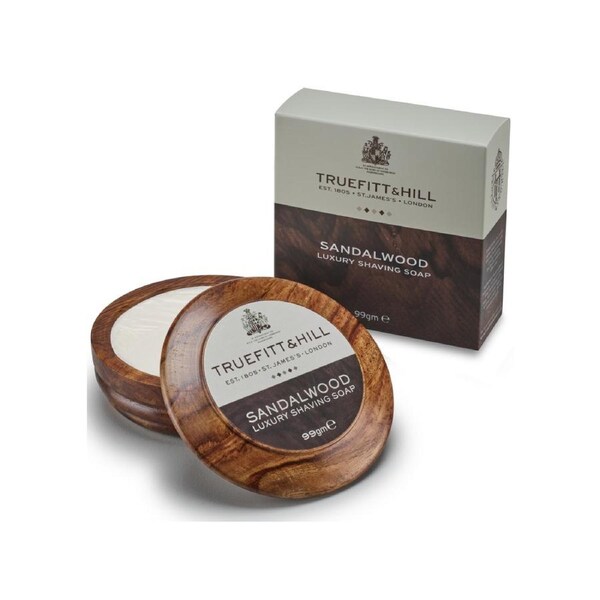 Truefitt & Hill Sandalwood Luxury Shaving Soap In Wooden Bowl - 99G