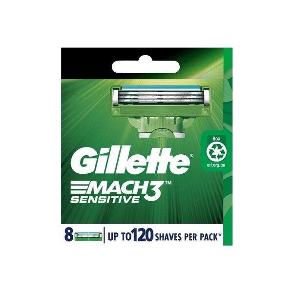 Gillette Mach 3 Sensitive Blades Refill 8 Pack