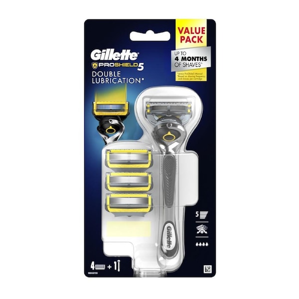 Gillette Fusion5 Proshield Razor With Blades Refill 4 Pack