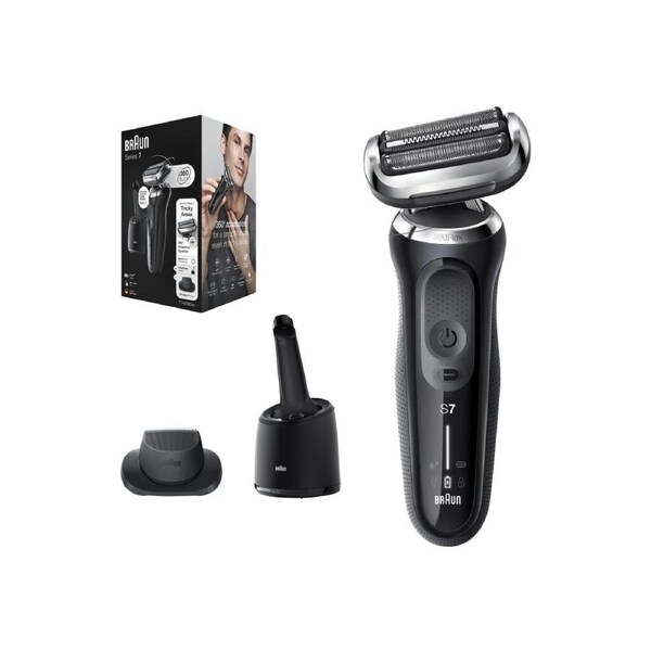 Braun Series 7 Wet & Dry Electric Shaver With Precision Trimmer Head & Clean & Charge Station