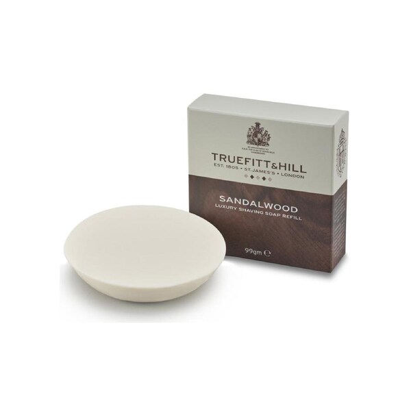 Truefitt & Hill Sandalwood Luxury Shaving Soap Refill For Wooden Bowl - 99G