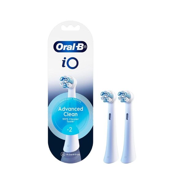 Oral-B Io Advanced Clean Brush Head Refills 2 Pack - White