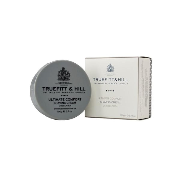 Truefitt & Hill Ultimate Comfort Unscented Shaving Cream Bowl - 190G
