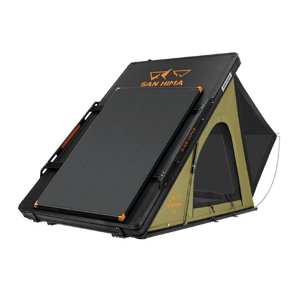 San Hima Kalbarri Lite Rooftop Tent Hardshell+Rack+200W Shingled Solar Panel