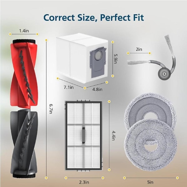 Value kit For Roborock Saros 10R Robot Vacuum Cleaner Replenishment Bundle