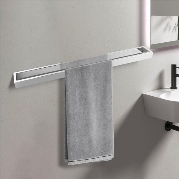 600mm Chrome Single Towel Rack Ring Rail Wall Mount Holder Bathroom SUS 304