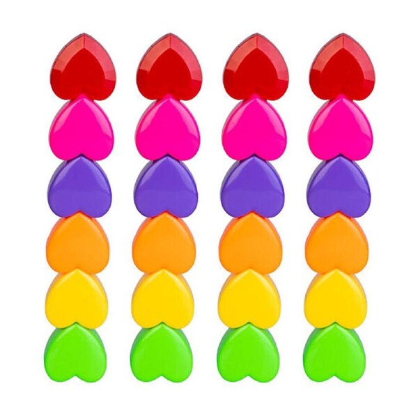 4PK MDI Stackable Highlighters Writing Stationery Marker Pens Heart Assorted