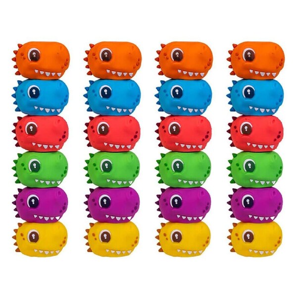 4PK Dino Island Unique Cute Stackable Highlighters Writing Stationery Marker Pen