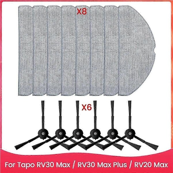 JOYBUY For Tapo RV30 Max / RV30 Max Plus / RV20 Max Side Brush Mop Cloth Pads Vacuum Cleaner Parts
