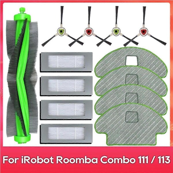 JOYBUY For IRobot Romba Combo 111 / 113 / R113840 Main Side Brush Hepa Filter Mop Cloths Robot Vacuum Parts