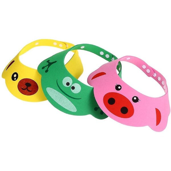 3pcs Baby Bathing Cap Adjustable Kids Shower Cap Shampoo Shower Protection