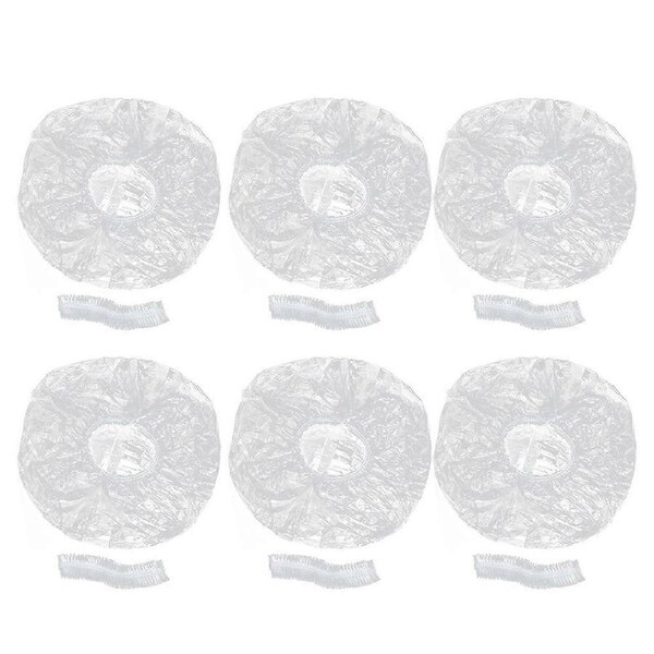 200 Pcs Womens Shower Caps Caps Women Disposable Bath Hat Transparency Film Shower Cap