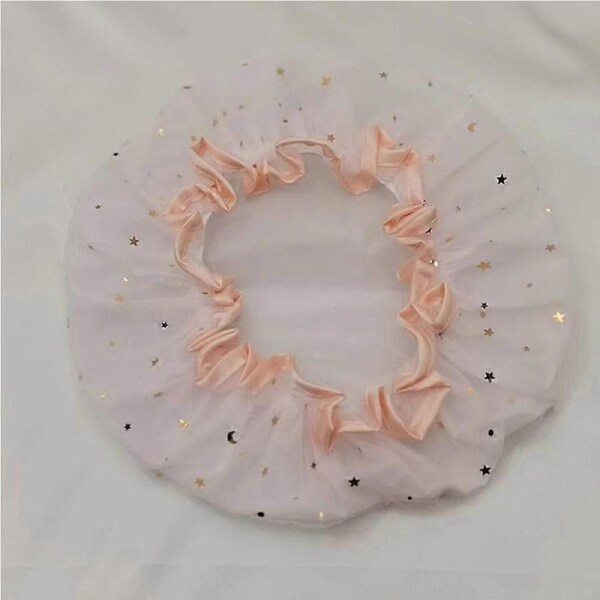 3 Pieces Shower Cap, Reusable Shower Cap Waterproof Shower with Elastic Bands for Women SPA Salon