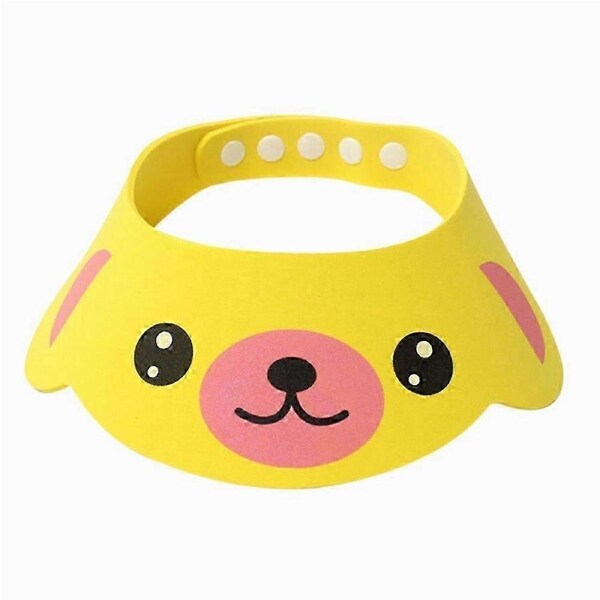 LM Children's Baby Adjustable Shampoo Protection Shower Cap Shower Cap Bathing Cap Ear Protection Hat Bath Shower Cap (Yellow) QGP