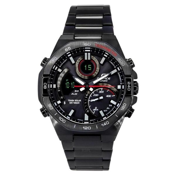 Casio EDIFICE BLUETOOTH Mobile Link Tachymeter World Time Phone Finder Tough Solar ECB-950DC-1A 100M Mens Watch