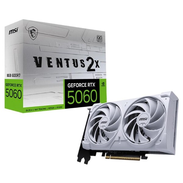 MSI GeForce RTX 5060 8G Ventus 2X OC White Graphics Card (GeForce RTX 5060 8G VENTUS 2X OC WHITE)