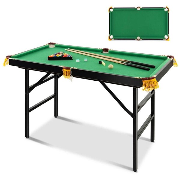 Costway Foldable Mini Billiard Table Set Portable Game Toy Snooker Pool Home Fun Birthday Gift