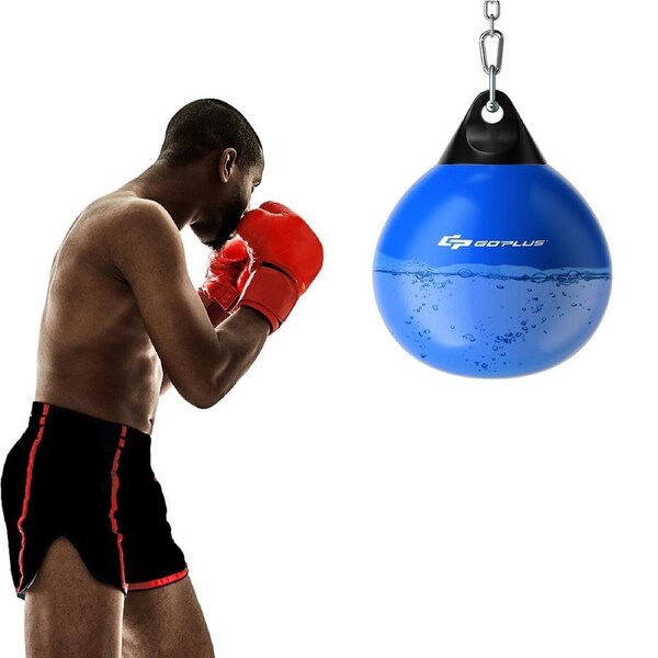 Costway 45cm 50kg Heavy Water Filled Punching Aqua Training Boxing Bag Home Gym Hook