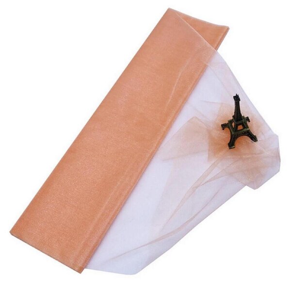 Peach Crystal Organza 48cm x 5m