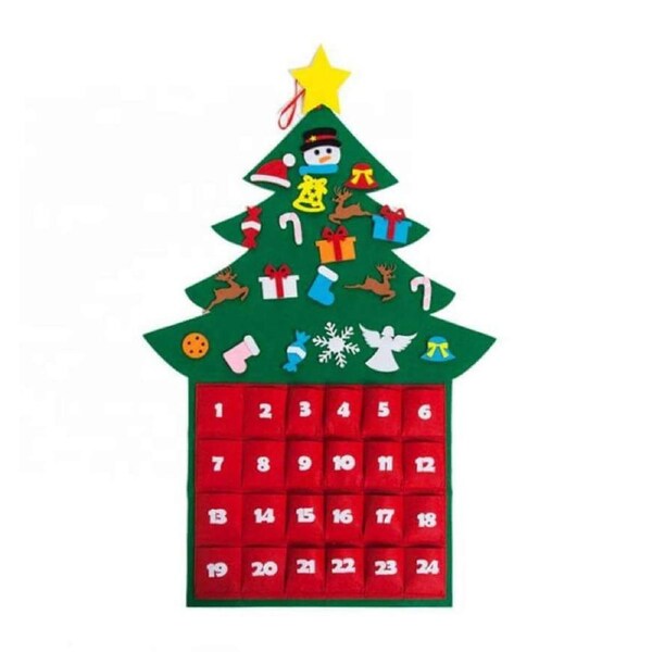 Felt Christmas Tree Advent Calendar for Kids