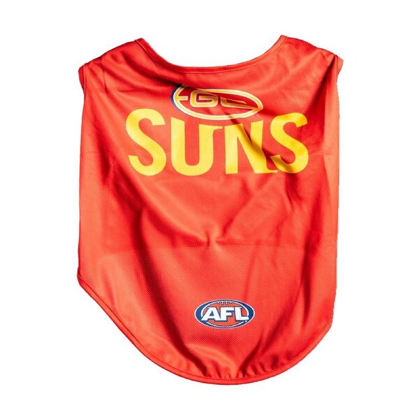 AFL Gold Coast Suns Pet Dog/Puppy Sports Breathable Jersey Clothing/Costume M