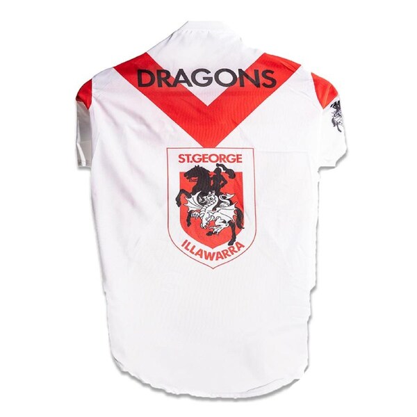 NRL St George Dragons Pet Dog/Puppy Sports Breathable Jersey Clothing/Costume L