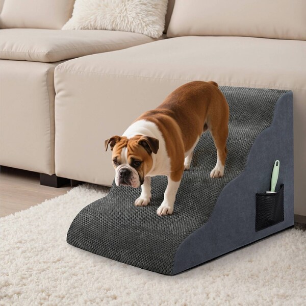 4-Step PaWz Pet Stairs High-Density Foam