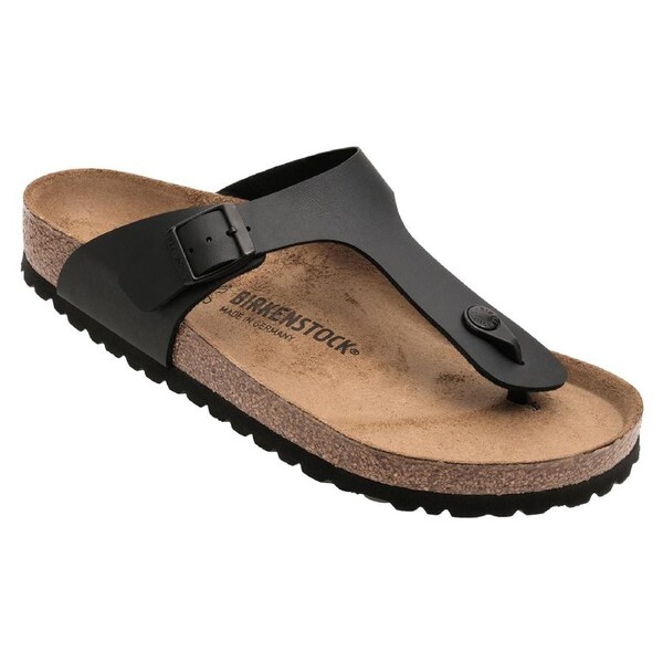 Birkenstock Unisex Gizeh Birko-Flor Regular Fit Sandals Black 37