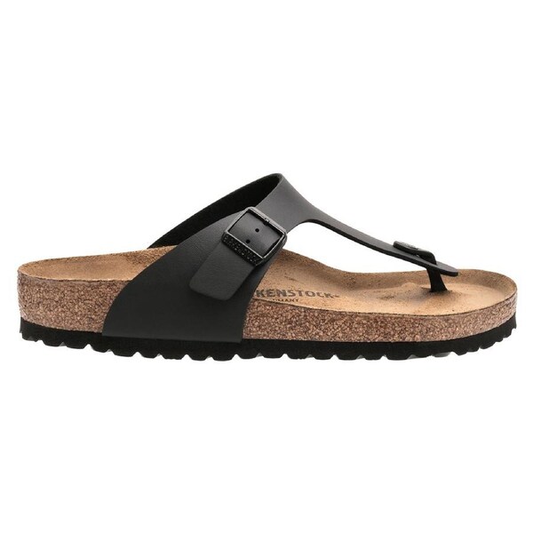 Birkenstock Unisex Gizeh Birko-Flor Regular Fit Sandals Black 39