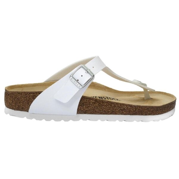 Birkenstock Unisex Gizeh Birko-Flor Regular Fit Sandals White (EU 35-43) 40