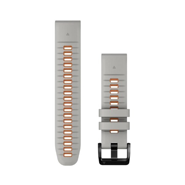 Garmin QuickFit 22 Gray/Ember Orange Silicone band