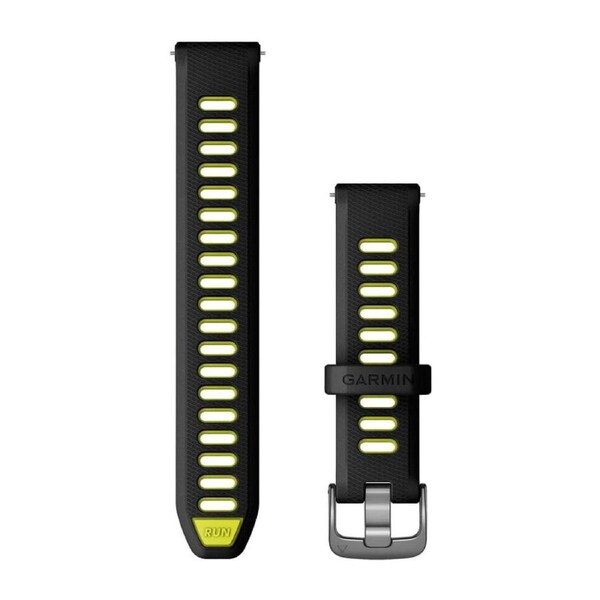 Garmin Quick Release 18mm - Black Amp Yellow / Slate Silicone Band