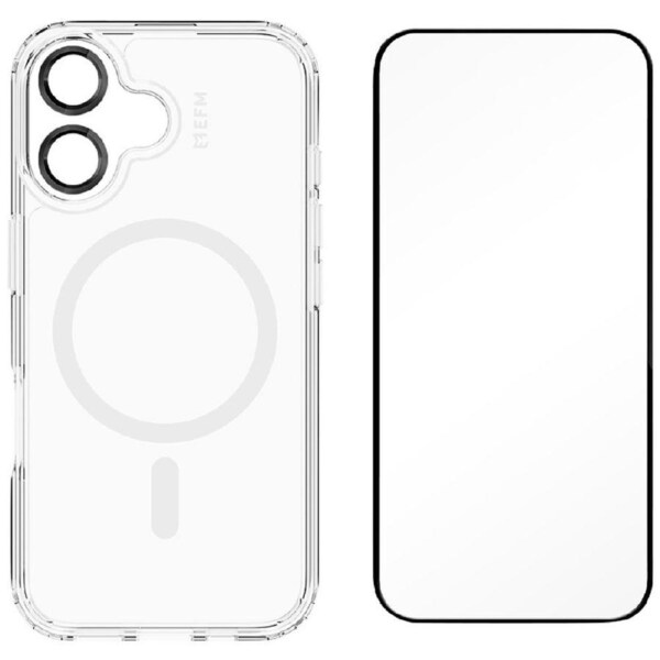 EFM Zurich MagSafe, Impact Screen and Lens Protector Bundle For New iPhone 16 - Clear