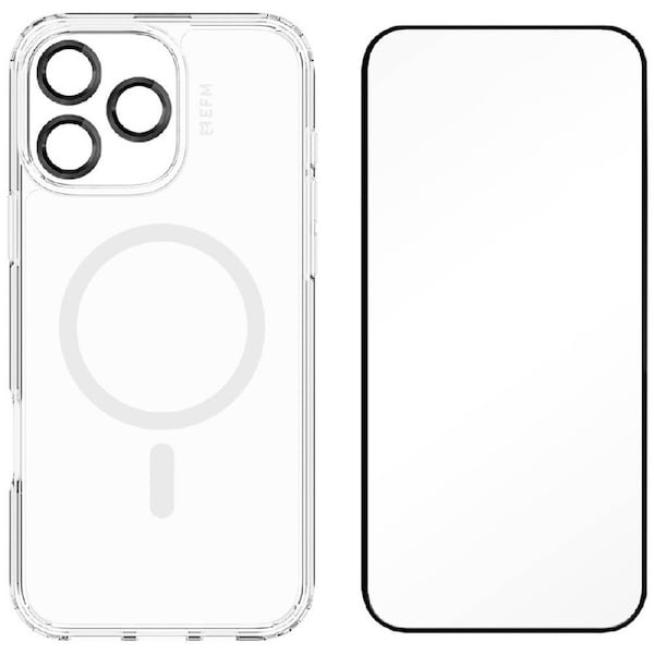 EFM Zurich MagSafe, Impact Screen, Lens Protector Bundle For New iPhone 16 Pro Max-Clear