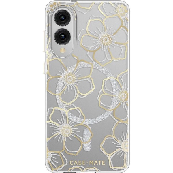 Case-Mate Floral Gems Case W/Magnet For Samsung Galaxy S25 Edge - Gold