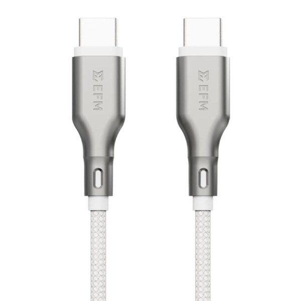 EFM USB-C to USB-C Essential Power Cable with Aramid Fibre Reinforcement 1M - White