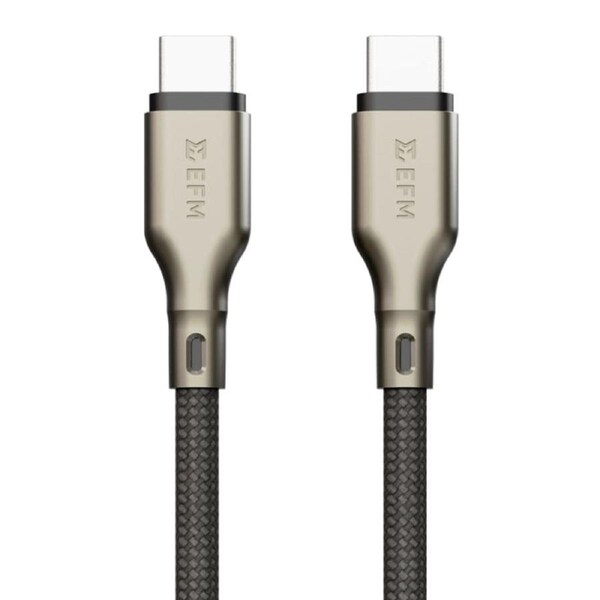 EFM USB-C to USB-C Pro Power and Data Cable with Aramid Fibre Reinforcement 1M - Black