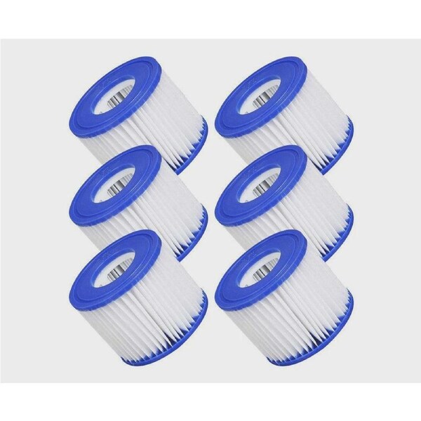 6pcs Lay Z Spa Filter Cartridge Size for VI 58323 Bestway Replacement Cartridge