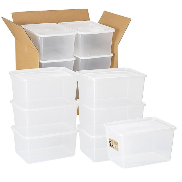 11x 9 Litre Food/Storer Storage Containers w/ Lids Bulk Lot 31x22x18cm - Made in Australia