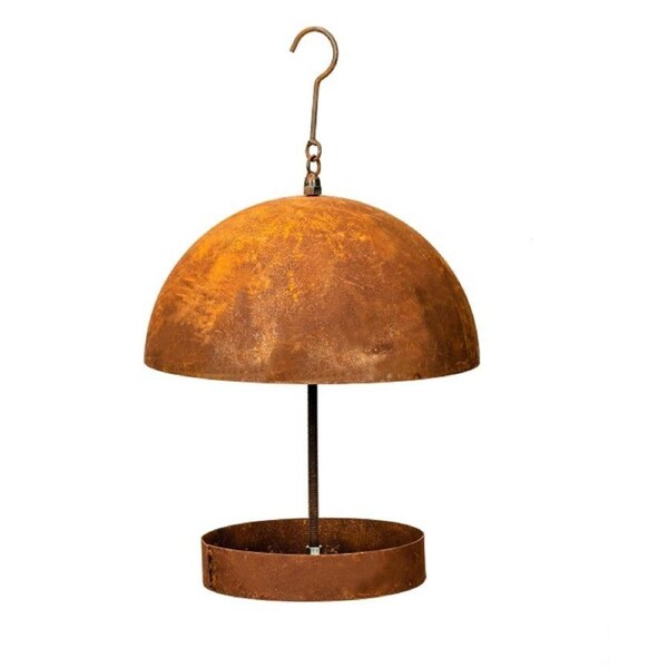 Bird Feeder Seed/Water Container Round Top Outdoor Garden Home Decor