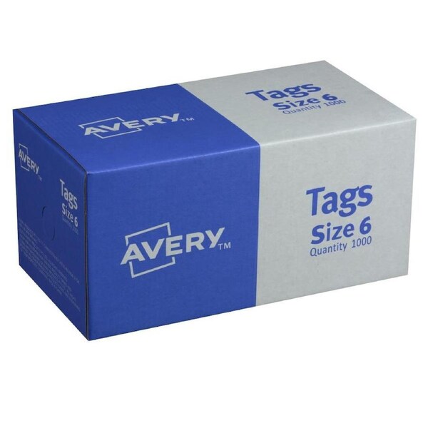 AVERY Buff Ship Tags Size6 Box of 1000
