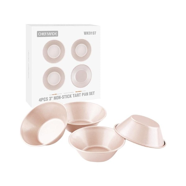 Chefmade Non-Stick Round Tartlet Pan Set of 4